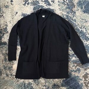 J. Crew Black Open Front Cardigan